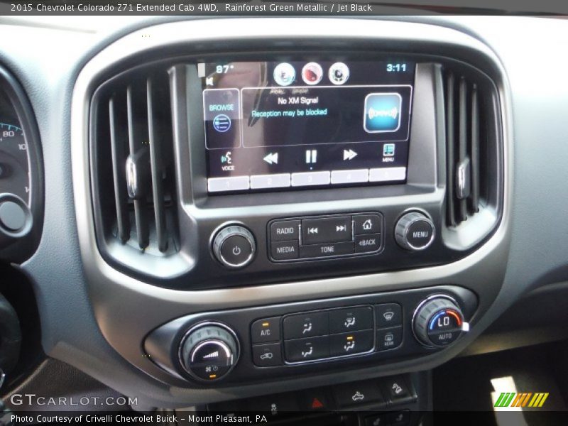 Rainforest Green Metallic / Jet Black 2015 Chevrolet Colorado Z71 Extended Cab 4WD