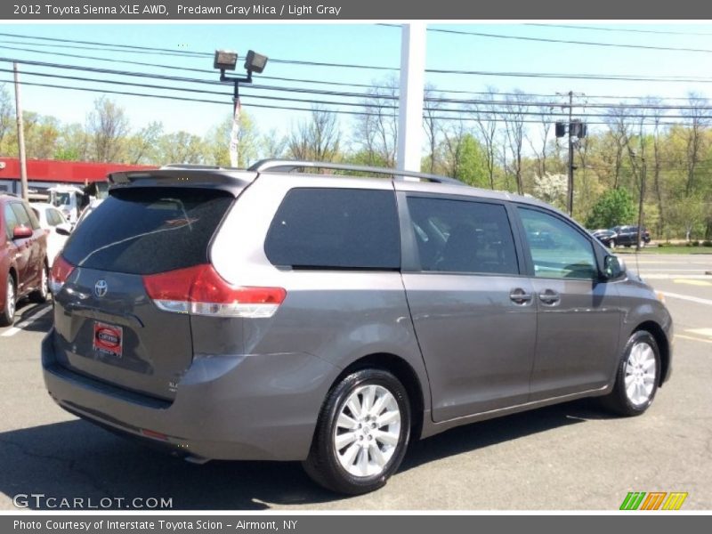 Predawn Gray Mica / Light Gray 2012 Toyota Sienna XLE AWD