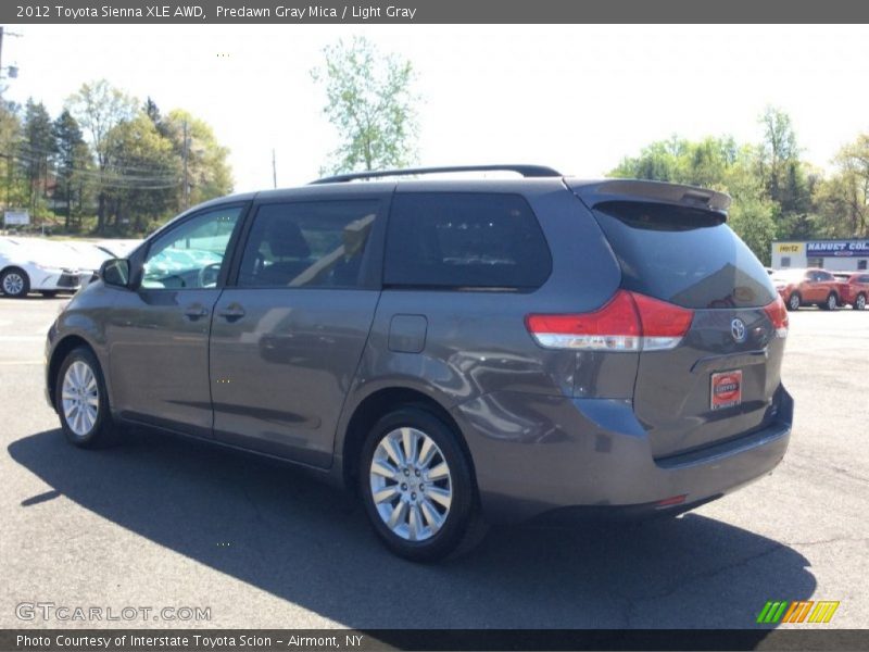 Predawn Gray Mica / Light Gray 2012 Toyota Sienna XLE AWD