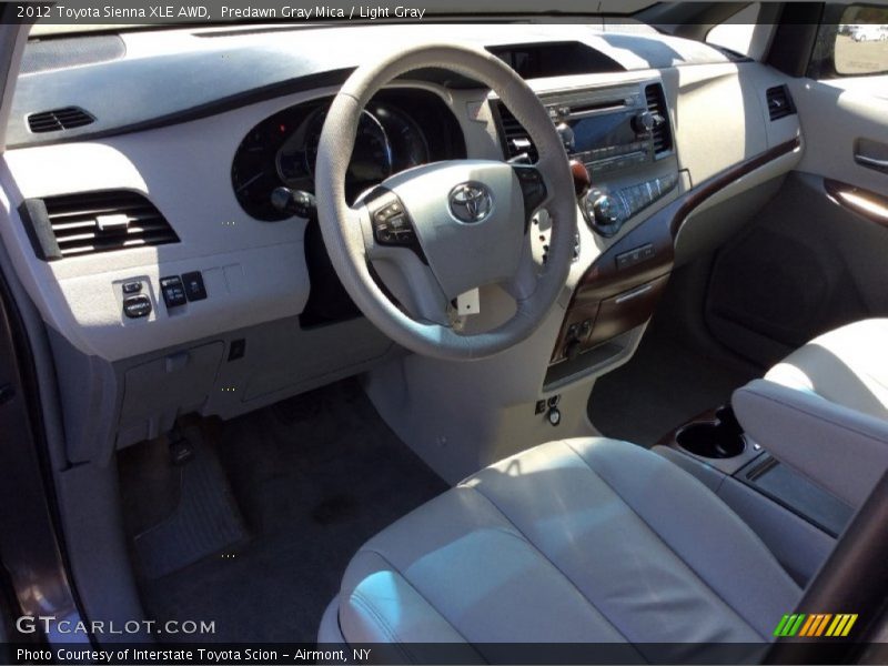 Predawn Gray Mica / Light Gray 2012 Toyota Sienna XLE AWD