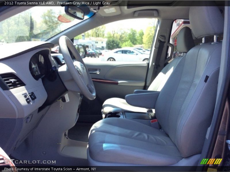 Predawn Gray Mica / Light Gray 2012 Toyota Sienna XLE AWD