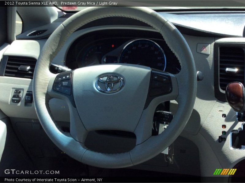 Predawn Gray Mica / Light Gray 2012 Toyota Sienna XLE AWD