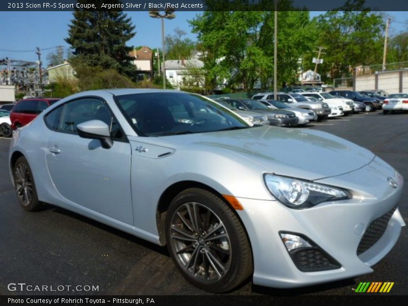 Argento Silver / Black/Red Accents 2013 Scion FR-S Sport Coupe