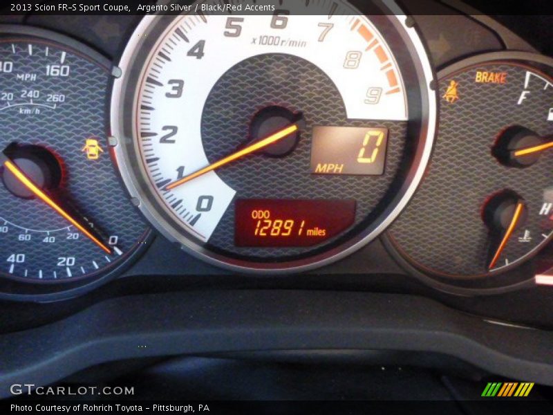 Argento Silver / Black/Red Accents 2013 Scion FR-S Sport Coupe