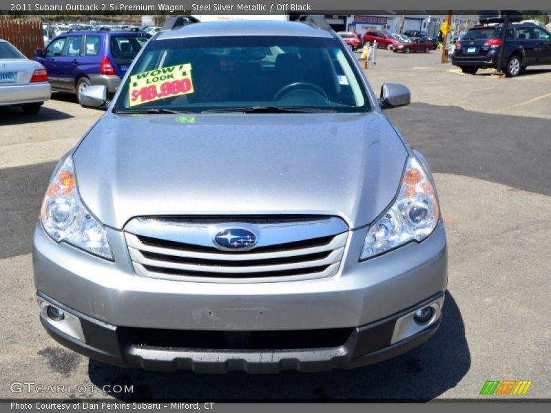 Steel Silver Metallic / Off Black 2011 Subaru Outback 2.5i Premium Wagon