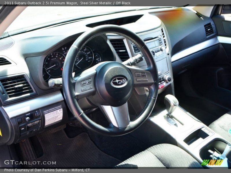 Steel Silver Metallic / Off Black 2011 Subaru Outback 2.5i Premium Wagon