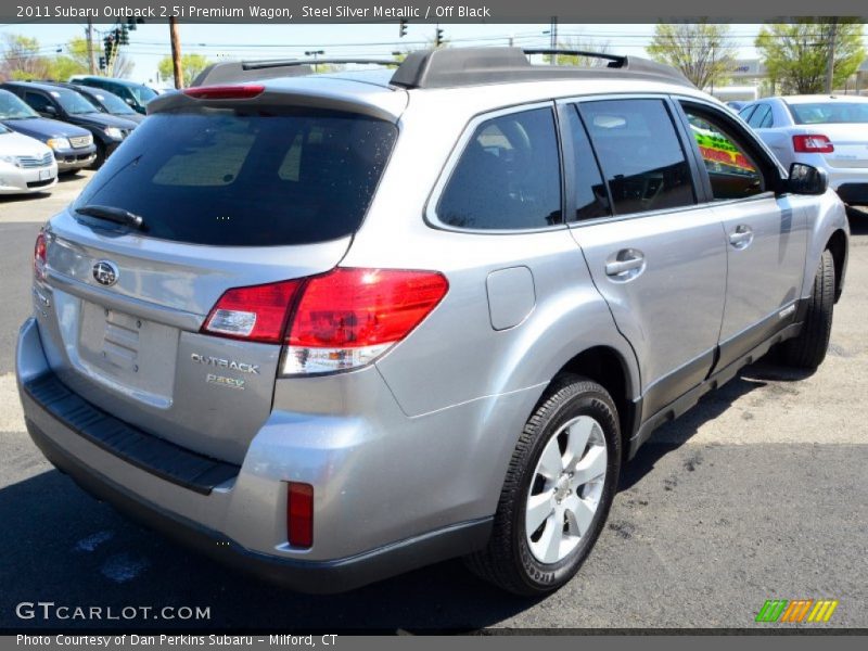 Steel Silver Metallic / Off Black 2011 Subaru Outback 2.5i Premium Wagon