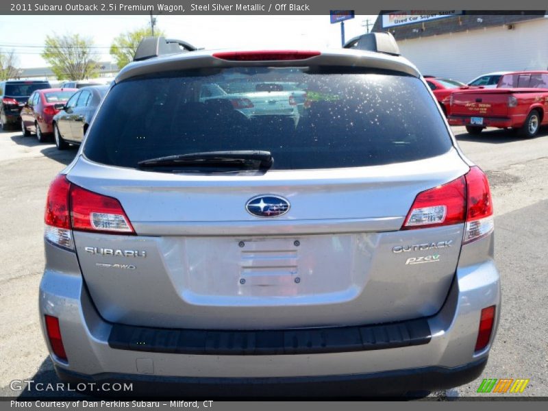 Steel Silver Metallic / Off Black 2011 Subaru Outback 2.5i Premium Wagon