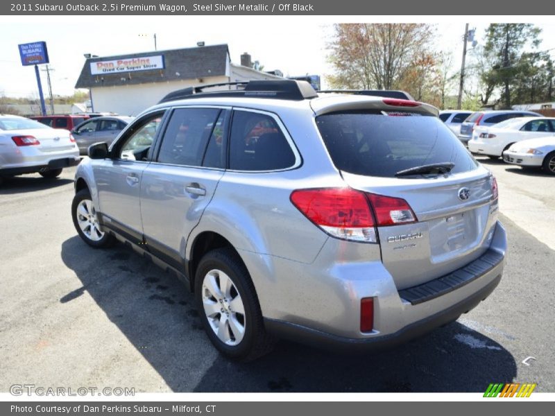 Steel Silver Metallic / Off Black 2011 Subaru Outback 2.5i Premium Wagon