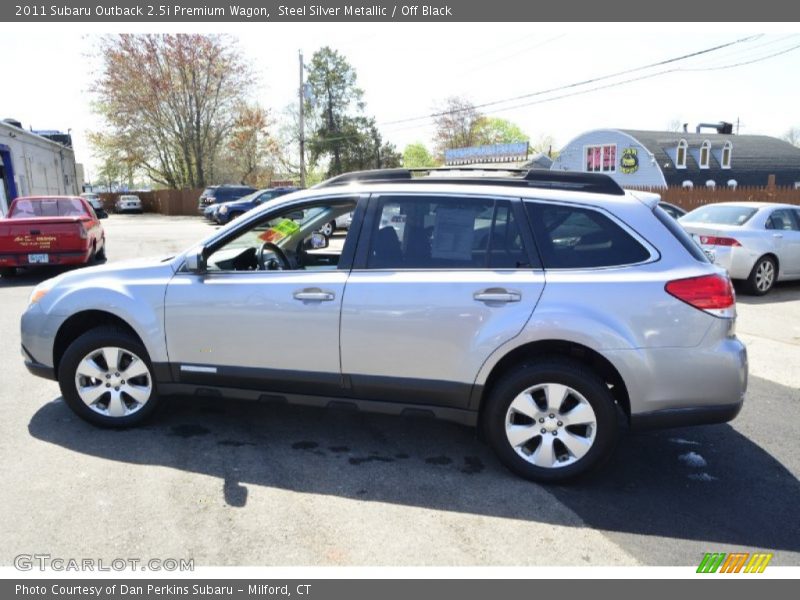Steel Silver Metallic / Off Black 2011 Subaru Outback 2.5i Premium Wagon