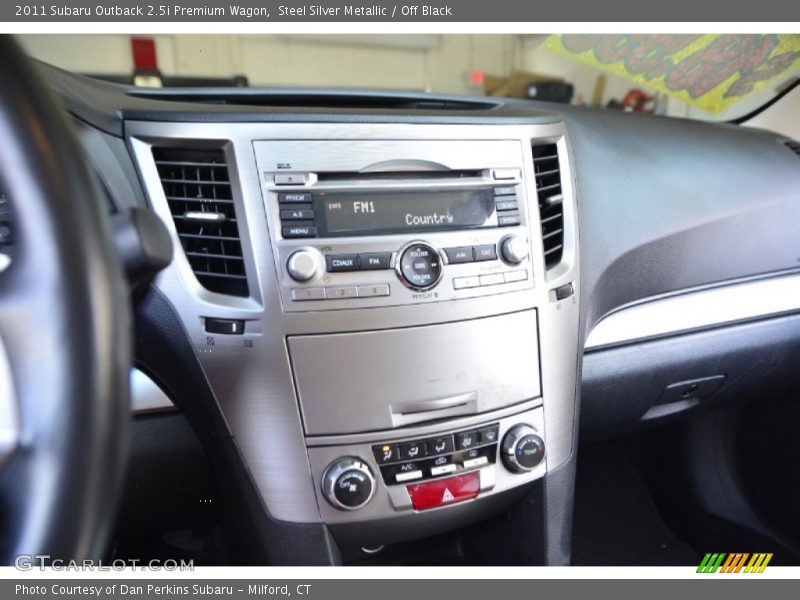 Steel Silver Metallic / Off Black 2011 Subaru Outback 2.5i Premium Wagon