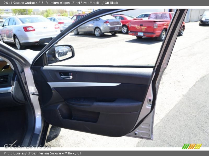 Steel Silver Metallic / Off Black 2011 Subaru Outback 2.5i Premium Wagon