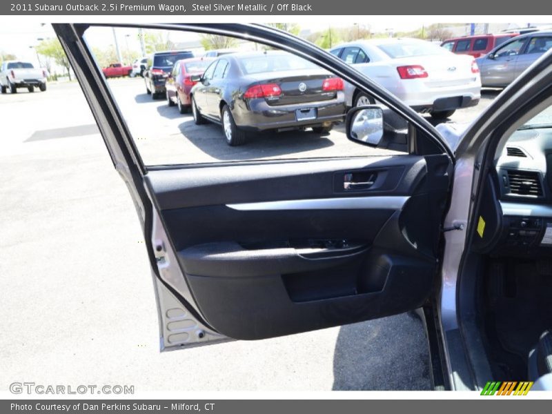 Steel Silver Metallic / Off Black 2011 Subaru Outback 2.5i Premium Wagon