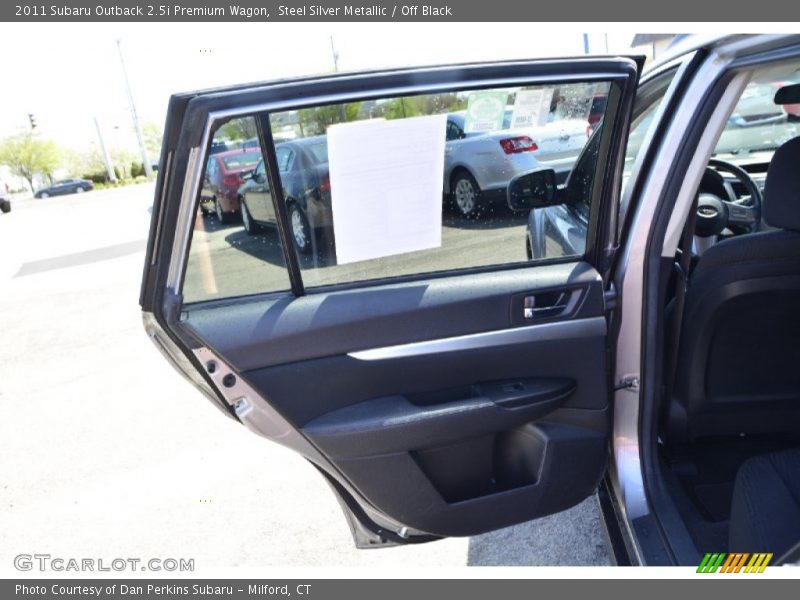 Steel Silver Metallic / Off Black 2011 Subaru Outback 2.5i Premium Wagon