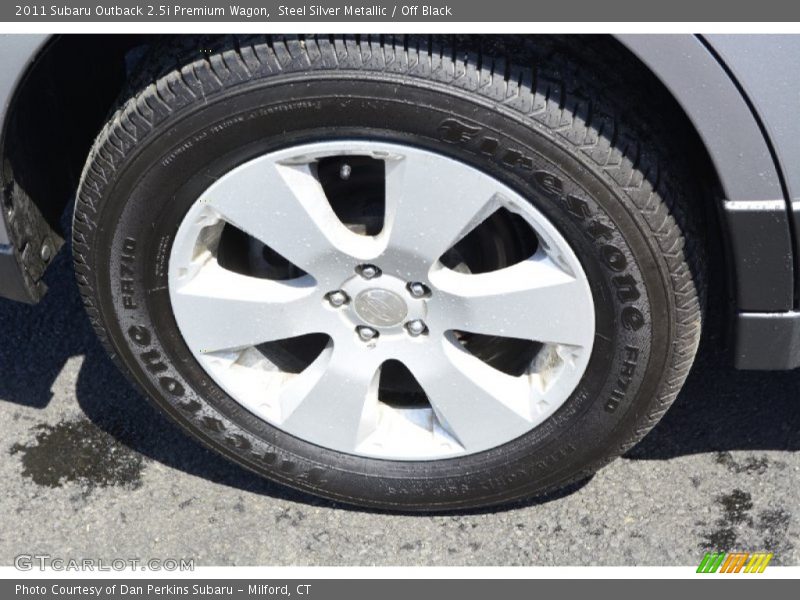 Steel Silver Metallic / Off Black 2011 Subaru Outback 2.5i Premium Wagon