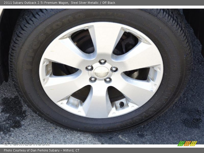 Steel Silver Metallic / Off Black 2011 Subaru Outback 2.5i Premium Wagon