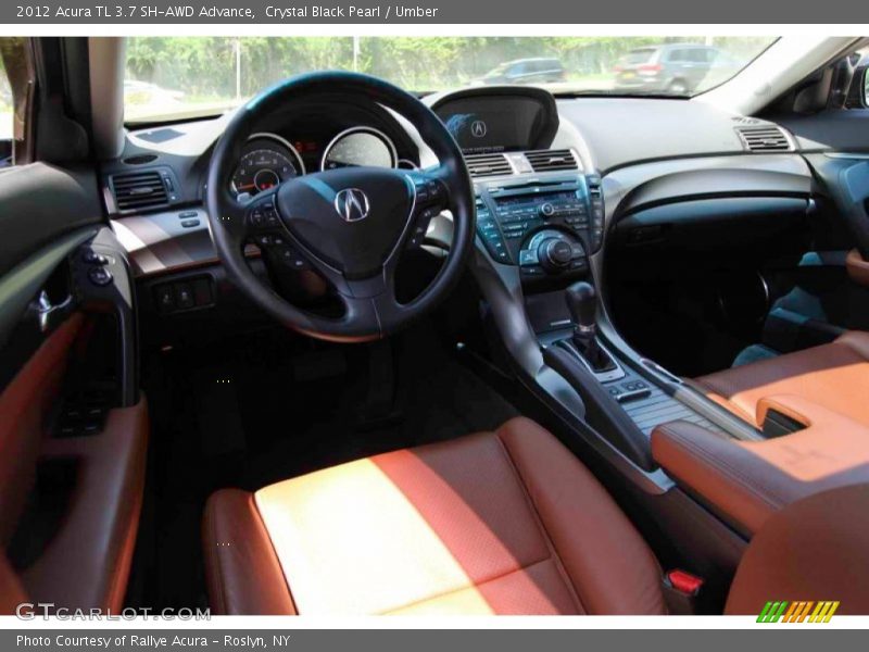Crystal Black Pearl / Umber 2012 Acura TL 3.7 SH-AWD Advance