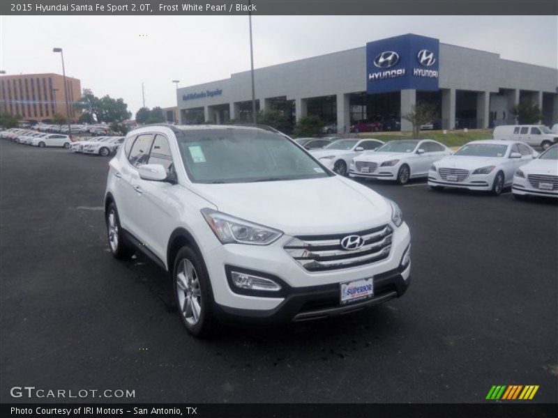 Frost White Pearl / Black 2015 Hyundai Santa Fe Sport 2.0T