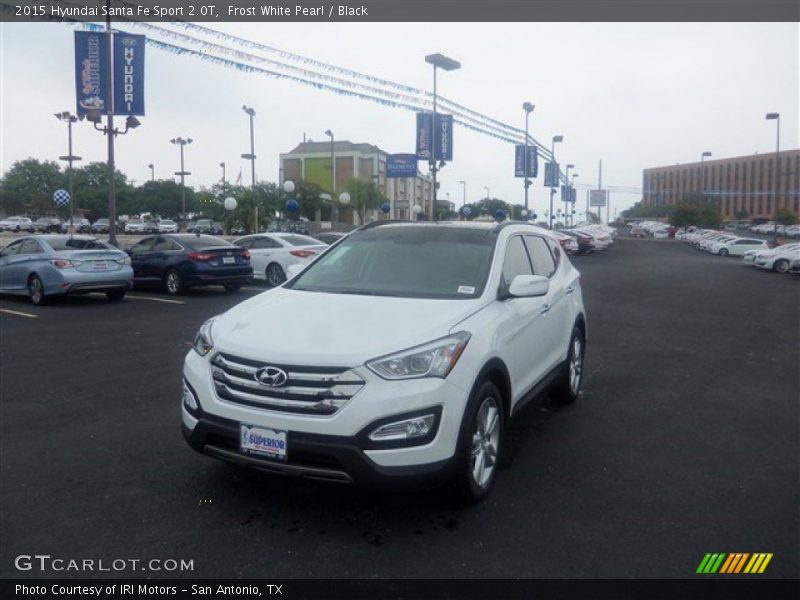 Frost White Pearl / Black 2015 Hyundai Santa Fe Sport 2.0T