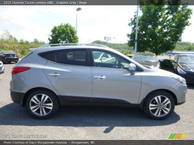 Graphite Gray / Beige 2015 Hyundai Tucson Limited AWD
