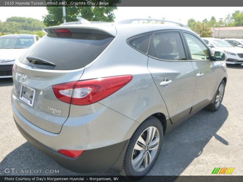 Graphite Gray / Beige 2015 Hyundai Tucson Limited AWD