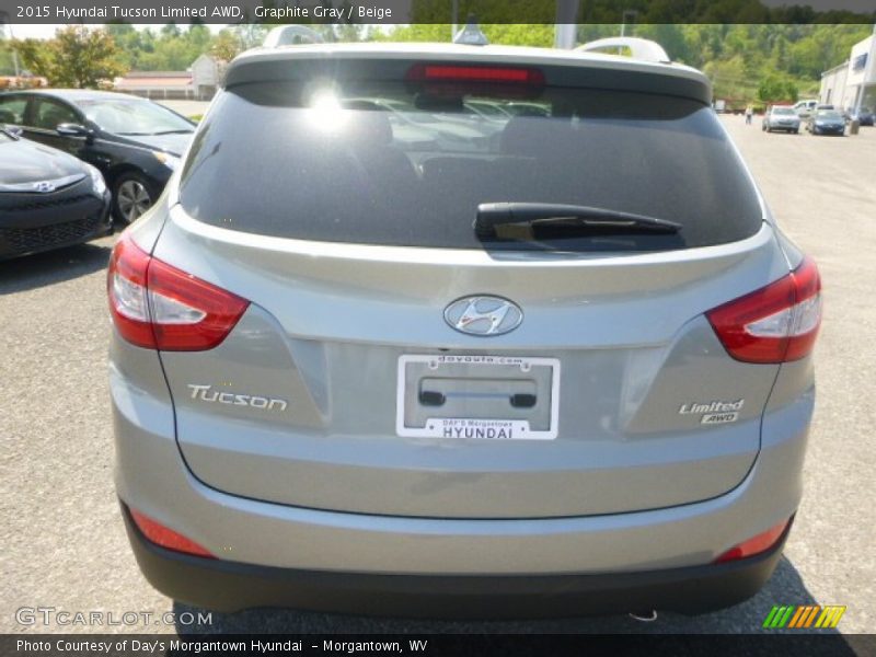 Graphite Gray / Beige 2015 Hyundai Tucson Limited AWD