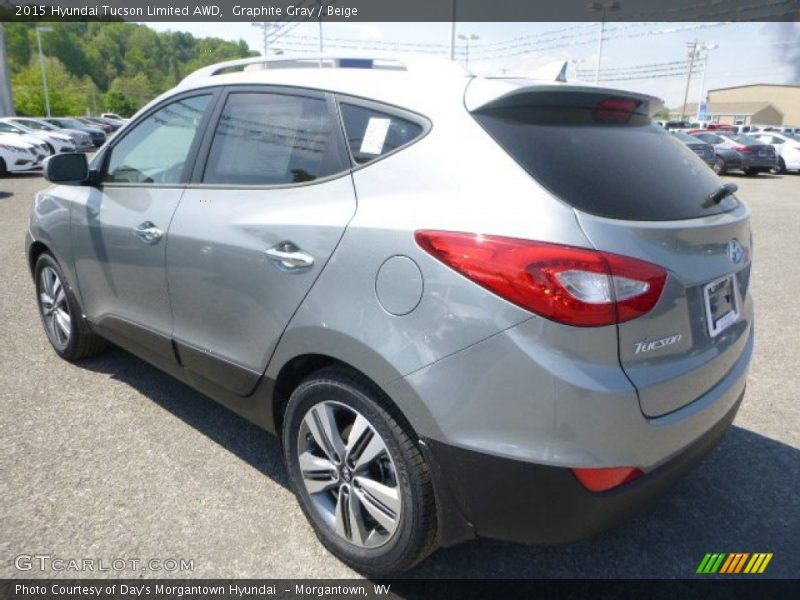 Graphite Gray / Beige 2015 Hyundai Tucson Limited AWD