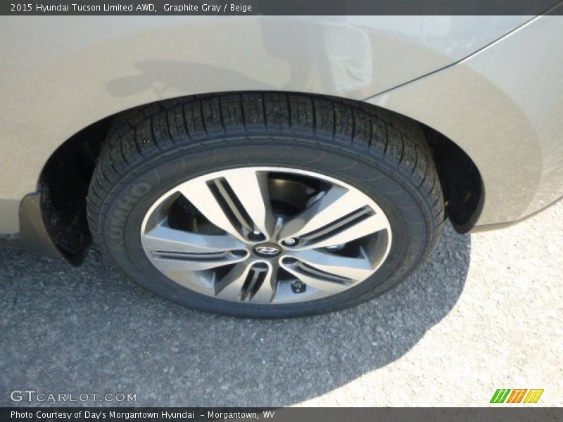 Graphite Gray / Beige 2015 Hyundai Tucson Limited AWD