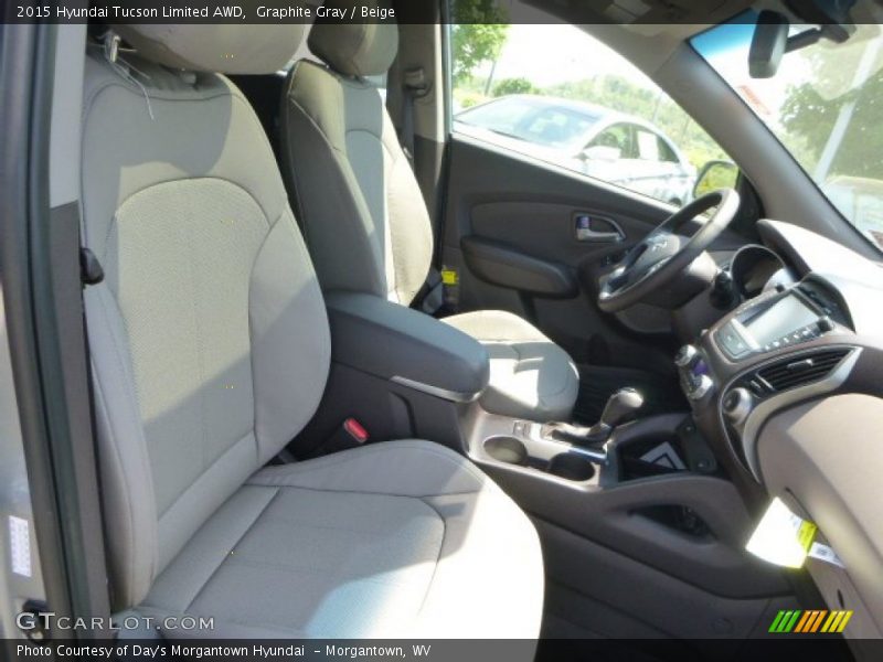Graphite Gray / Beige 2015 Hyundai Tucson Limited AWD
