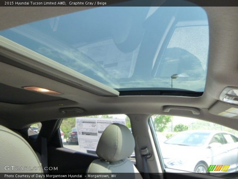 Graphite Gray / Beige 2015 Hyundai Tucson Limited AWD