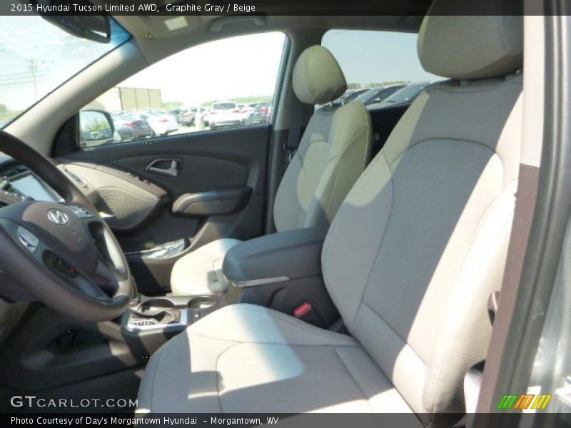 Graphite Gray / Beige 2015 Hyundai Tucson Limited AWD