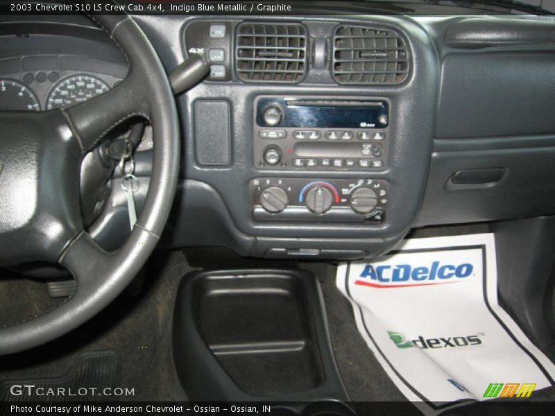 Indigo Blue Metallic / Graphite 2003 Chevrolet S10 LS Crew Cab 4x4