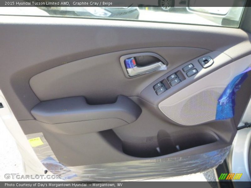 Graphite Gray / Beige 2015 Hyundai Tucson Limited AWD