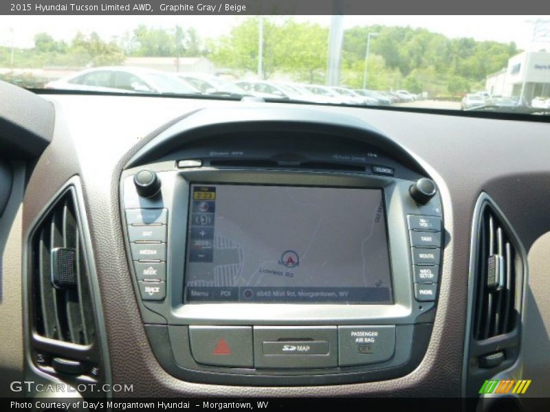 Graphite Gray / Beige 2015 Hyundai Tucson Limited AWD