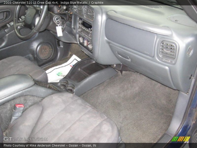 Indigo Blue Metallic / Graphite 2003 Chevrolet S10 LS Crew Cab 4x4