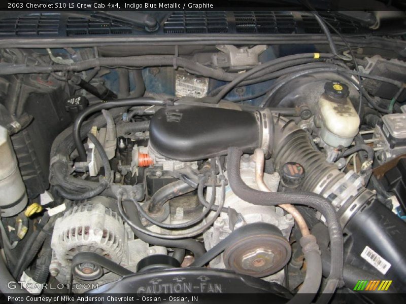 Indigo Blue Metallic / Graphite 2003 Chevrolet S10 LS Crew Cab 4x4