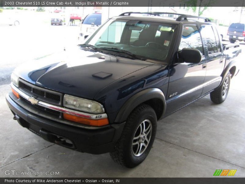 Indigo Blue Metallic / Graphite 2003 Chevrolet S10 LS Crew Cab 4x4