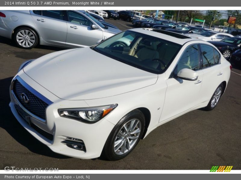 Moonlight White / Wheat 2014 Infiniti Q 50 3.7 AWD Premium