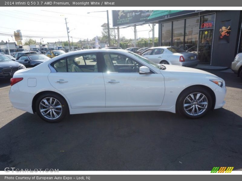 Moonlight White / Wheat 2014 Infiniti Q 50 3.7 AWD Premium