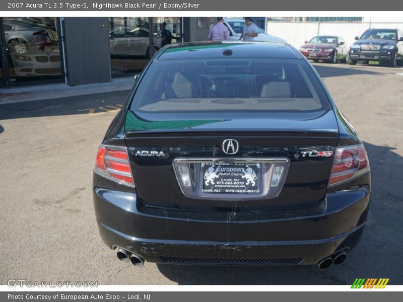 Nighthawk Black Pearl / Ebony/Silver 2007 Acura TL 3.5 Type-S