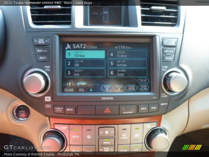 Black / Sand Beige 2010 Toyota Highlander Limited 4WD