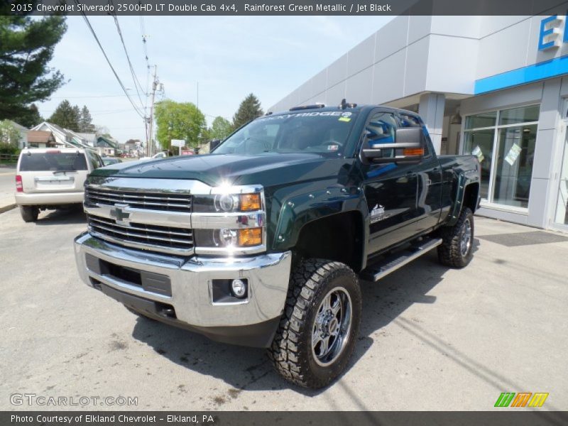 Rainforest Green Metallic / Jet Black 2015 Chevrolet Silverado 2500HD LT Double Cab 4x4