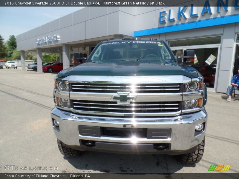 Rainforest Green Metallic / Jet Black 2015 Chevrolet Silverado 2500HD LT Double Cab 4x4