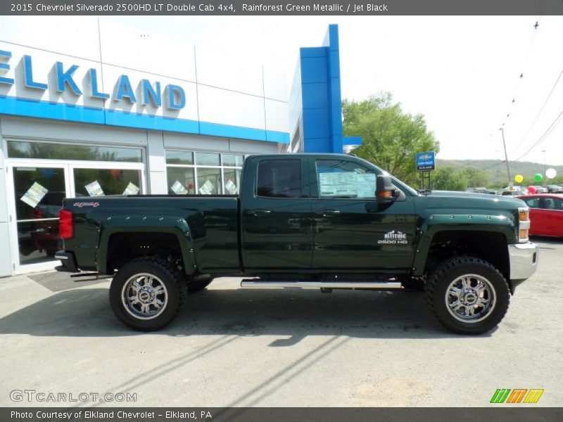 Rainforest Green Metallic / Jet Black 2015 Chevrolet Silverado 2500HD LT Double Cab 4x4