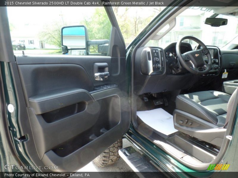 Rainforest Green Metallic / Jet Black 2015 Chevrolet Silverado 2500HD LT Double Cab 4x4