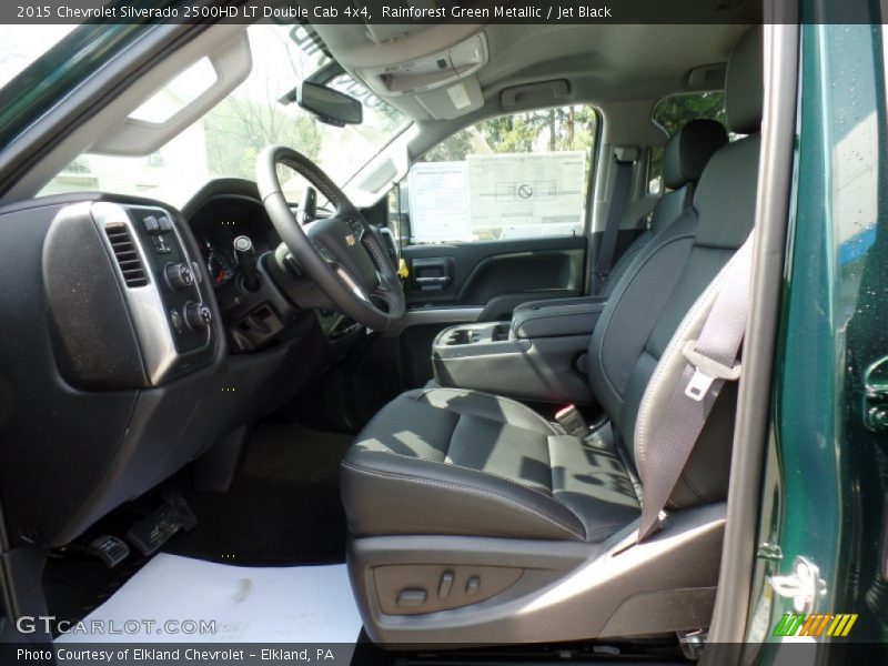 Rainforest Green Metallic / Jet Black 2015 Chevrolet Silverado 2500HD LT Double Cab 4x4