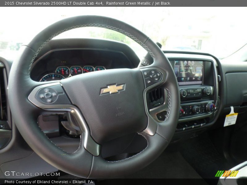 Rainforest Green Metallic / Jet Black 2015 Chevrolet Silverado 2500HD LT Double Cab 4x4