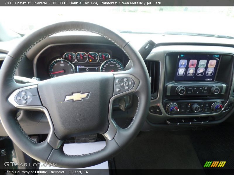 Rainforest Green Metallic / Jet Black 2015 Chevrolet Silverado 2500HD LT Double Cab 4x4