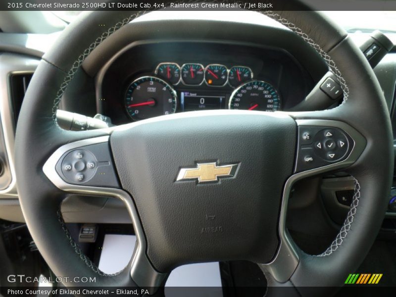 Rainforest Green Metallic / Jet Black 2015 Chevrolet Silverado 2500HD LT Double Cab 4x4