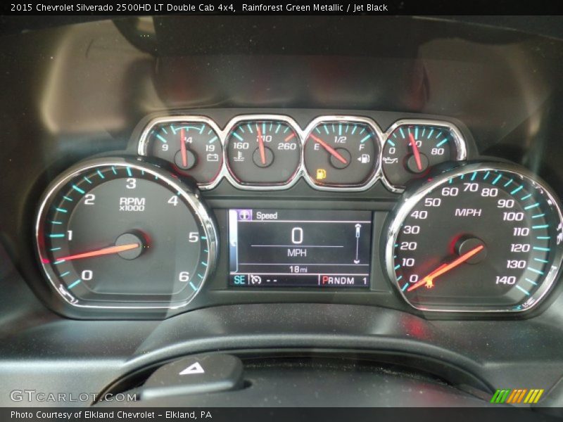 Rainforest Green Metallic / Jet Black 2015 Chevrolet Silverado 2500HD LT Double Cab 4x4